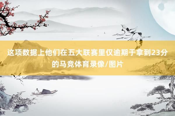 这项数据上他们在五大联赛里仅逾期于拿到23分的马竞体育录像/图片