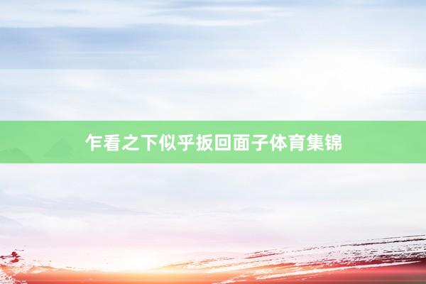 乍看之下似乎扳回面子体育集锦