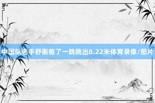 中国队选手舒衡临了一跳跳出8.22米体育录像/图片