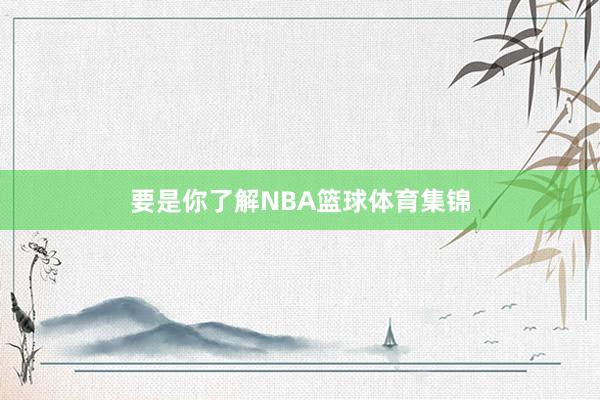 要是你了解NBA篮球体育集锦