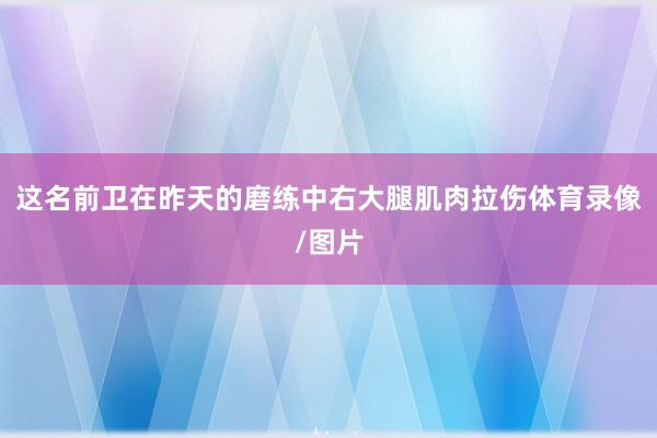 这名前卫在昨天的磨练中右大腿肌肉拉伤体育录像/图片