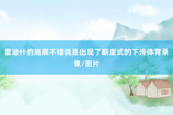 雷迪什的施展不错说是出现了断崖式的下滑体育录像/图片