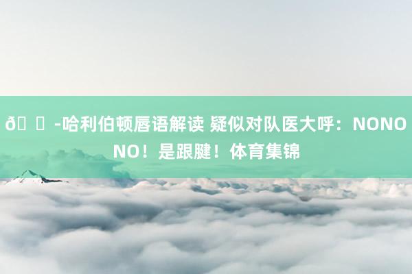 😭哈利伯顿唇语解读 疑似对队医大呼：NONONO！是跟腱！体育集锦