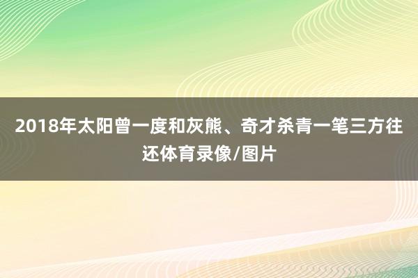 2018年太阳曾一度和灰熊、奇才杀青一笔三方往还体育录像/图片