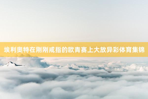 埃利奥特在刚刚戒指的欧青赛上大放异彩体育集锦