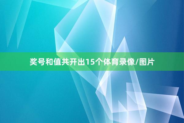 奖号和值共开出15个体育录像/图片