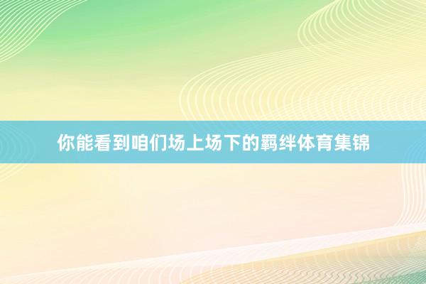 你能看到咱们场上场下的羁绊体育集锦