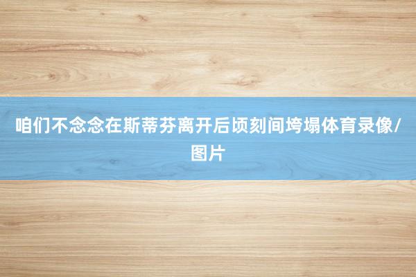 咱们不念念在斯蒂芬离开后顷刻间垮塌体育录像/图片