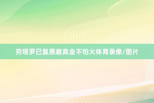 劳塔罗已复原磨真金不怕火体育录像/图片