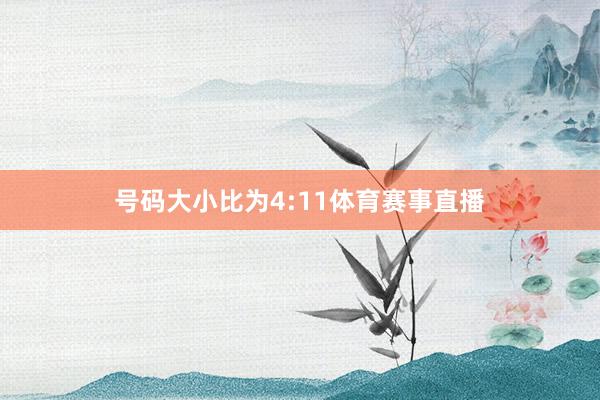 号码大小比为4:11体育赛事直播