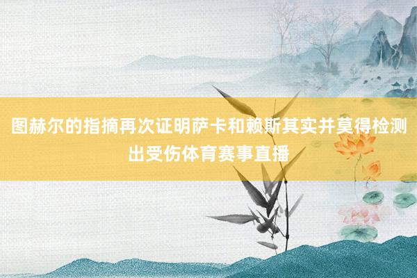 图赫尔的指摘再次证明萨卡和赖斯其实并莫得检测出受伤体育赛事直播