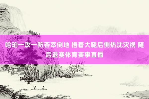 哈珀一攻一防荟萃倒地 捂着大腿后侧热沈灾祸 随后退赛体育赛事直播